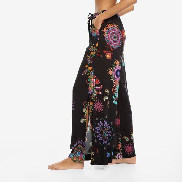 Desigual Palazzo Kasidy Psychedelic Split Leg Trouser - Picture 2 of 16